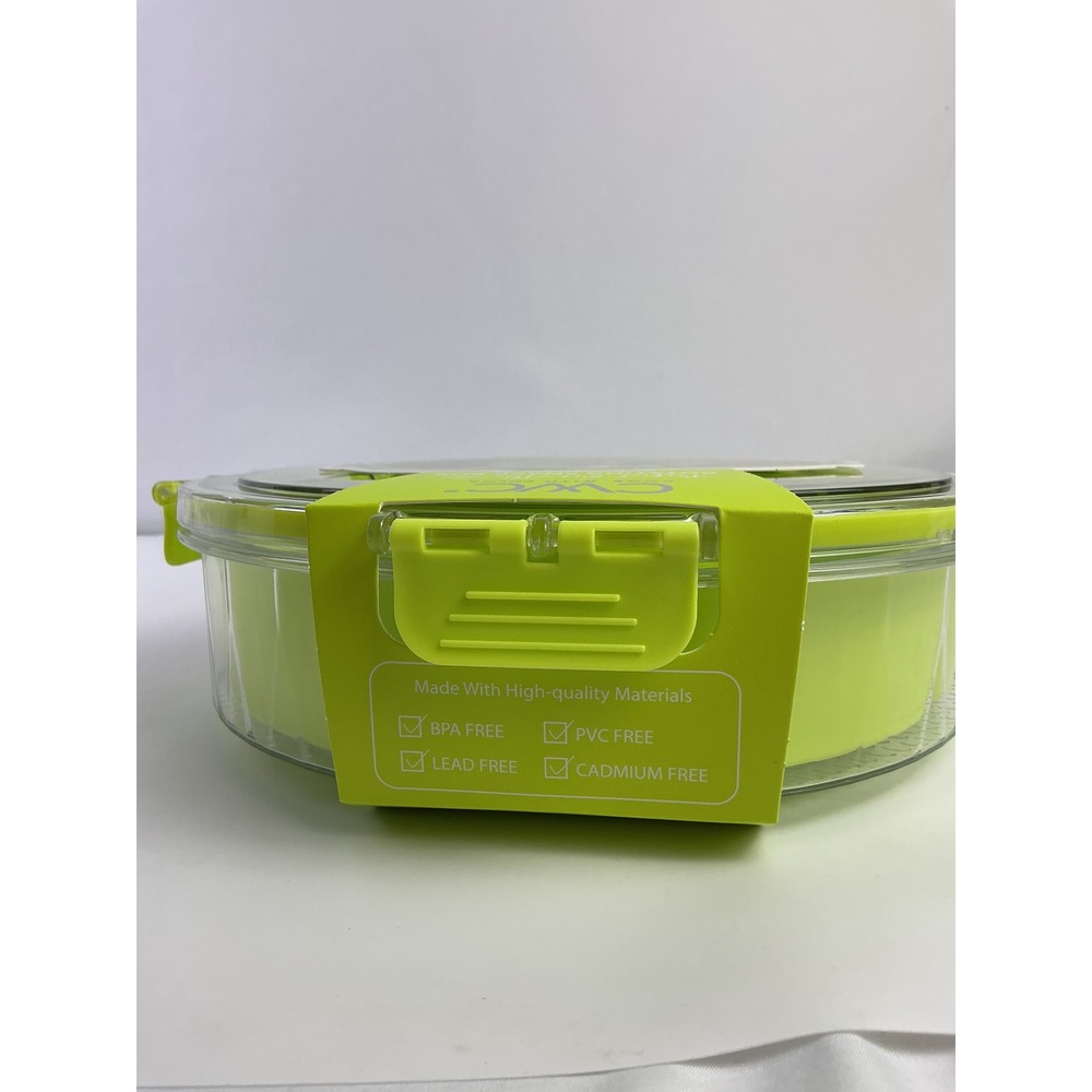 CWC Divided Serving Tray With Lid Rotating Snack Box 6 Compartment BPA Free - Picture 4 of 9